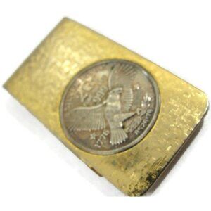 Vintage 2 Gram Fine Silver Coin Money Clip Men Wallet ID Credit Card Holder